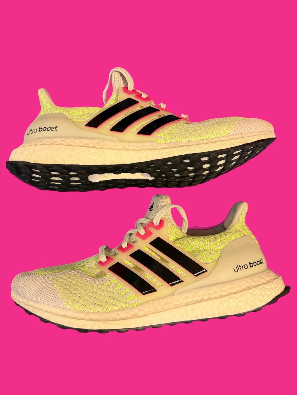 adidas Ultra Boost Women’s / Mens Running Shoes - Neon Yellow/Black New size 9.5